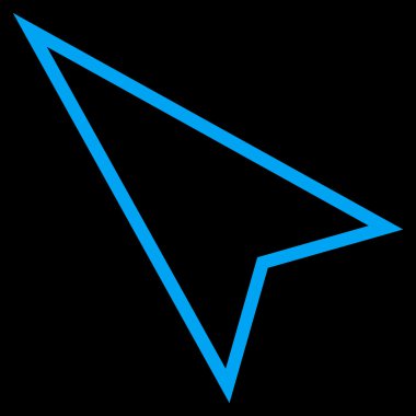 İşaretçi yaptı yukarı kontur vektör simgesi