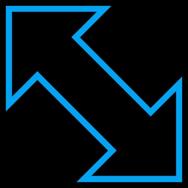 Exchange çapraz vuruş vektör simgesi