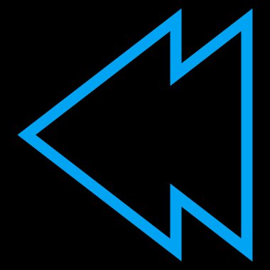 Yön sol kontur vektör simgesi