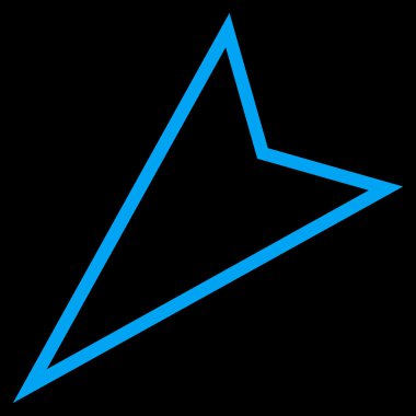 İşaretçi anahat vektör simgesi yaptı