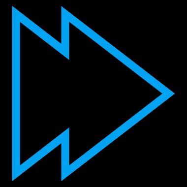 Yöne doğru anahat vektör simgesi