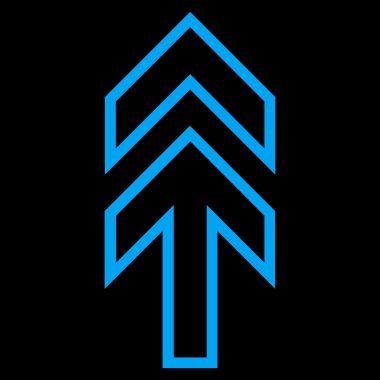 Yön yukarı kontur vektör simgesi