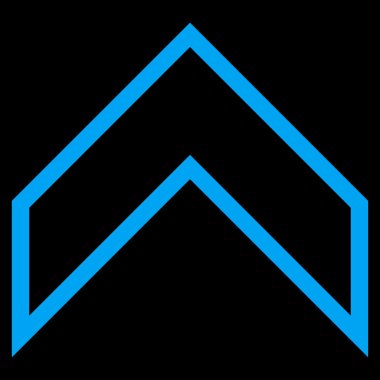 Kontur vektör simge yukarı ok ucu