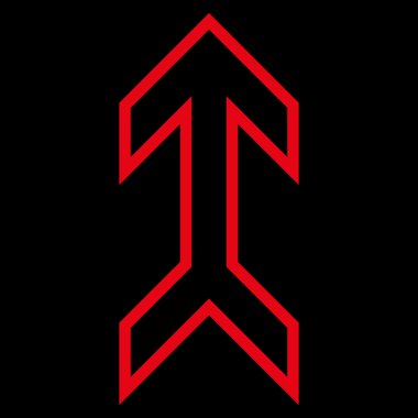 Kontur vektör simge yukarı ok