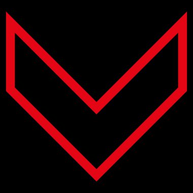 Kontur vektör simgesi aşağı ok ucu