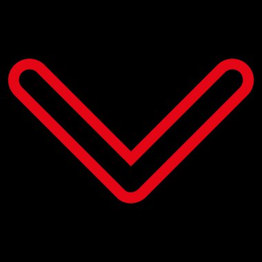 Kontur vektör simgesi aşağı ok ucu