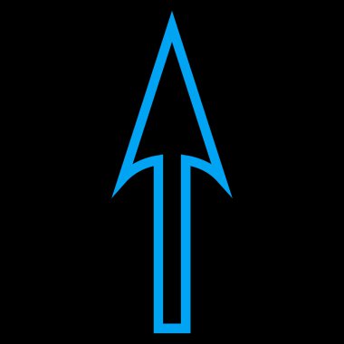 Anahat vektör simge yukarı ok keskin