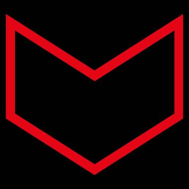 Kontur vektör simgesi aşağı ok ucu