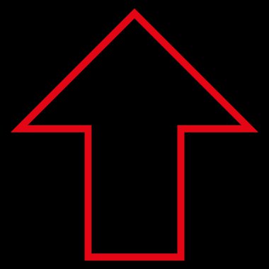 İnce çizgi vektör simge yukarı ok