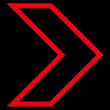 Ok ucu doğru anahat vektör simgesi