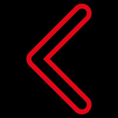 Ok ucu sol ince çizgi vektör simgesi