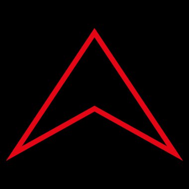 Kontur vektör simge yukarı ok ucu