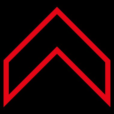 İnce çizgi vektör simge yukarı ok ucu