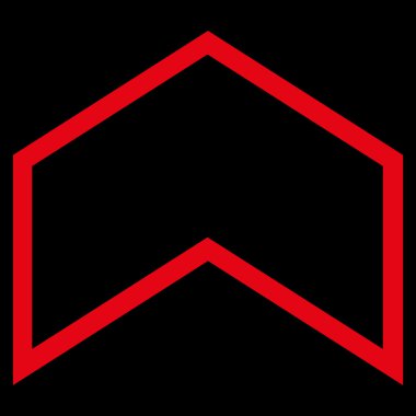 Kontur vektör simge yukarı ok ucu