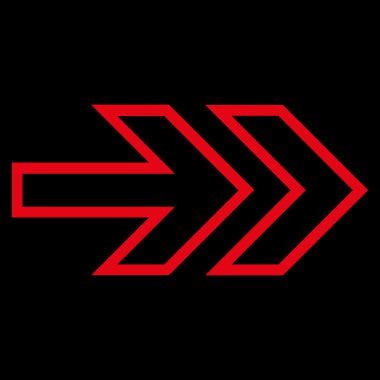 Yöne doğru anahat vektör simgesi