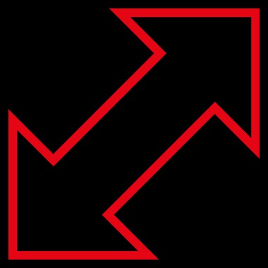 Exchange çapraz ince çizgi vektör simgesi