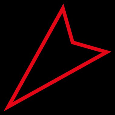 İşaretçi kontur vektör simgesi yaptı