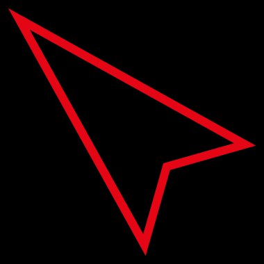 İşaretçi yaptı yukarı kontur vektör simgesi