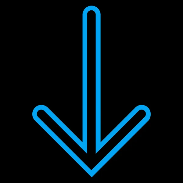 Nyíl lefelé kontúr Vector Icon — Stock Vector