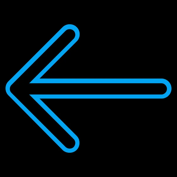 Flèche gauche mince ligne vectorielle Icône — Image vectorielle