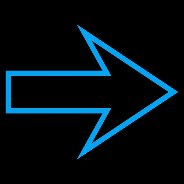 Freccia a destra Outline icona vettoriale — Vettoriale Stock