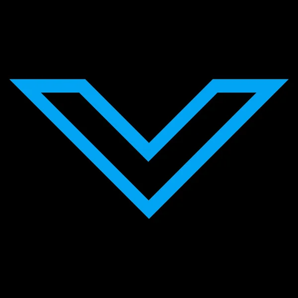 Arrowhead Down Stroke Vector Icon — Stock Vector