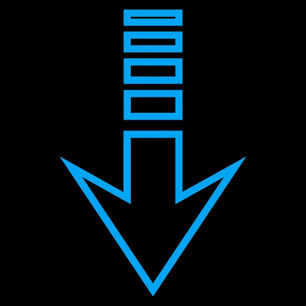 Envoyer vers le bas Contour Vector Icon — Image vectorielle