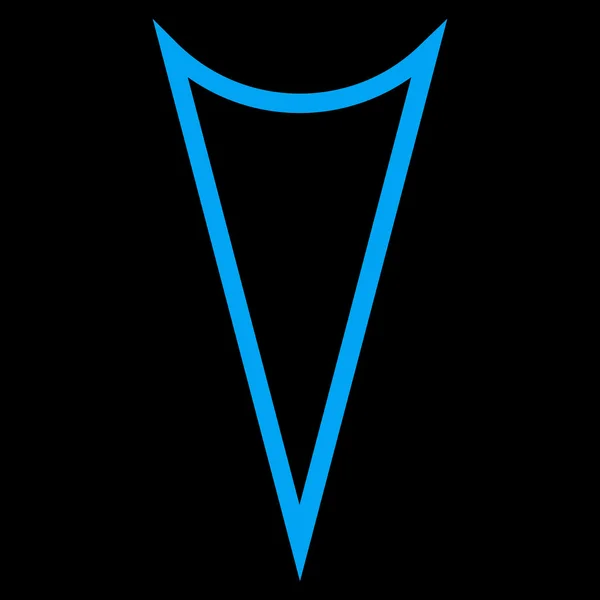 Arrowhead Down Thin Line Vector Icon — Stock Vector