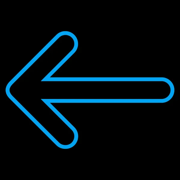 Icône vectorielle de contour gauche arrondie — Image vectorielle
