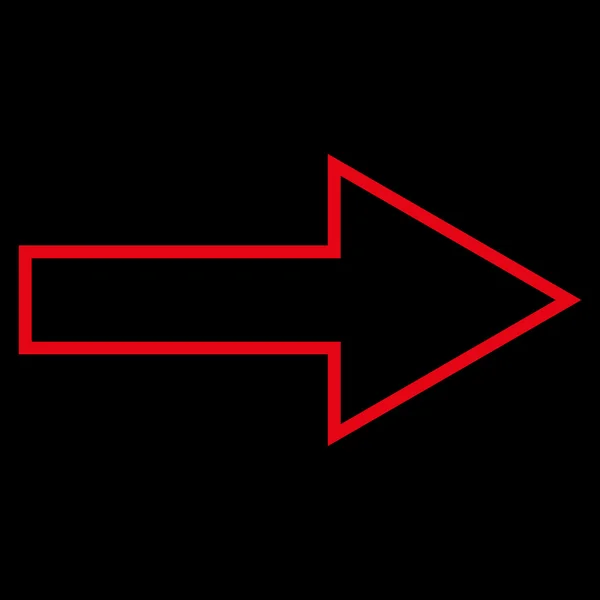 Flèche droite mince ligne vectorielle Icône — Image vectorielle
