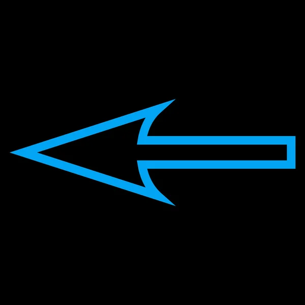 Flecha aguda Esquema izquierdo Vector icono — Vector de stock