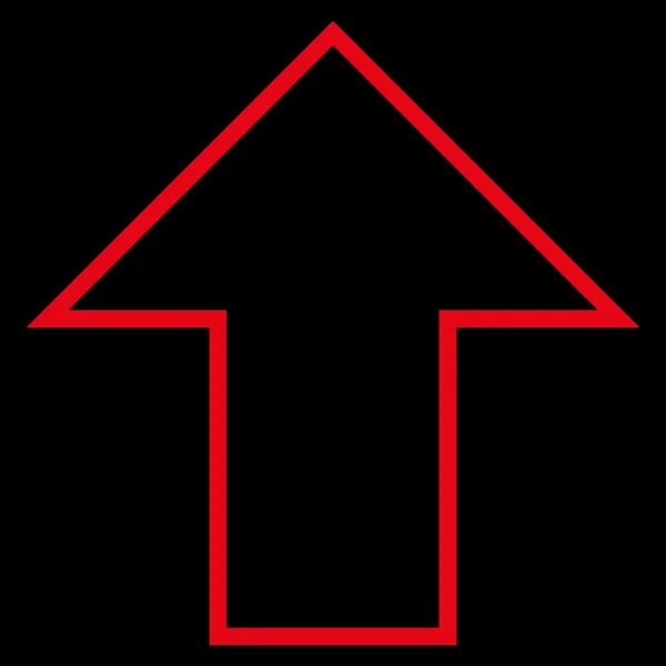 Flèche vers le haut Icône vectorielle de ligne mince — Image vectorielle