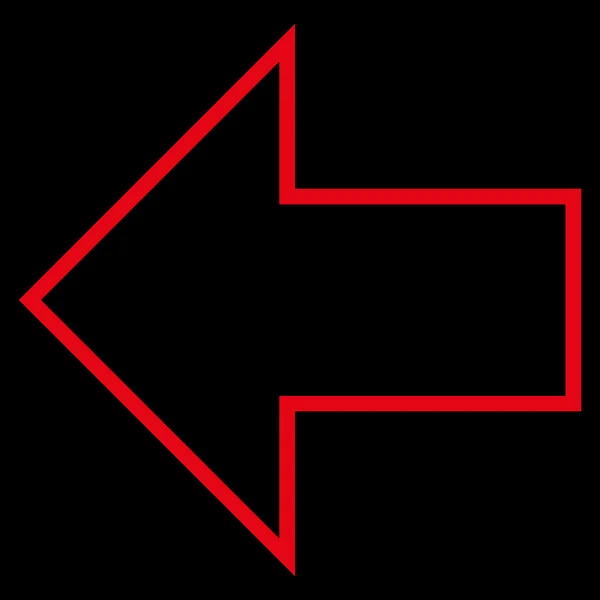 Flecha izquierda golpe Vector icono — Vector de stock