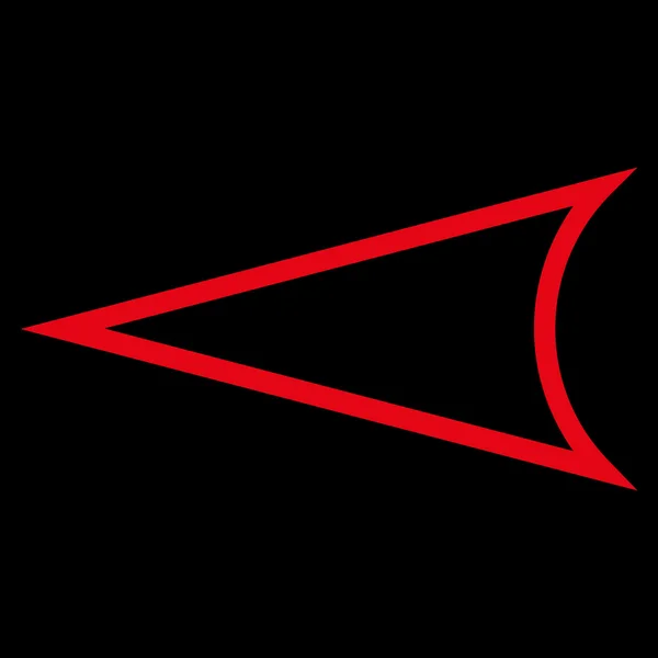 Arrowhead stânga schiță Vector Icon — Vector de stoc