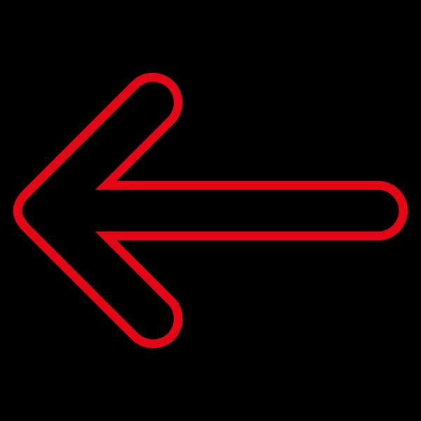 Rounded Arrow Left Line Vector Icon — стоковый вектор