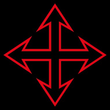 Oklar anahat vektör simgesini genişletin