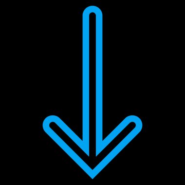 Kontur vektör simgesi aşağı ok