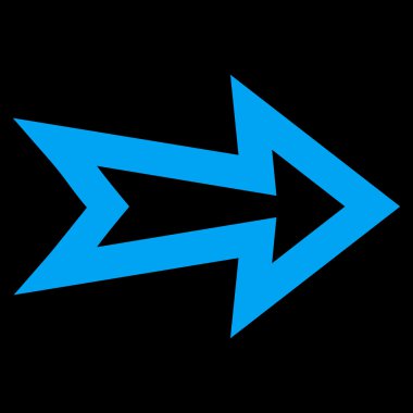 Ok sağ anahat vektör simgesi