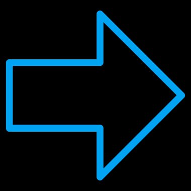 Ok şu ince çizgi vektör simgesi