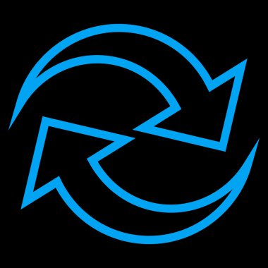 Oklar kontur vektör simge Yenile