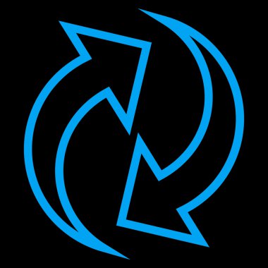 Oklar ince çizgi vektör simge Yenile