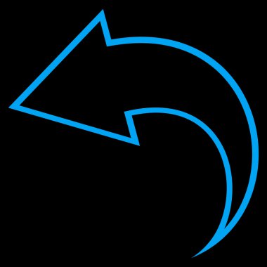 İnce çizgi vektör simgesi geri al