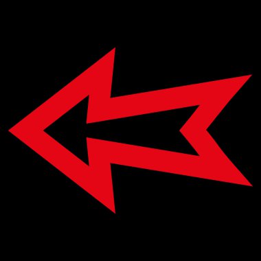 Ok sol anahat vektör simgesi