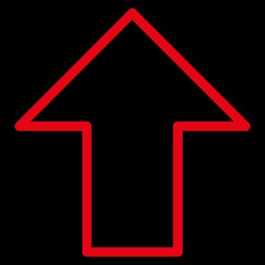 Kontur vektör simge yukarı ok