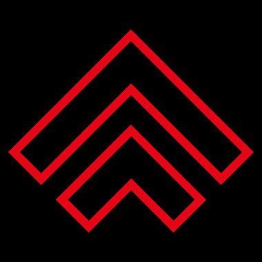 Yön yukarı kontur vektör simgesi