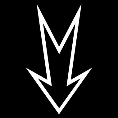 Kontur vektör simgesi aşağı ok