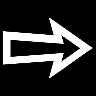 Ok sağ kontur vektör simgesi