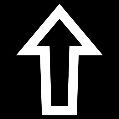 İnce çizgi vektör simge yukarı ok