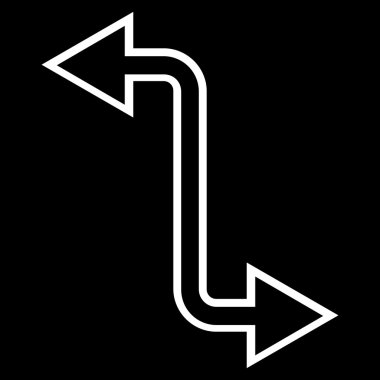 Eğri Exchange ok kontur vektör simgesi