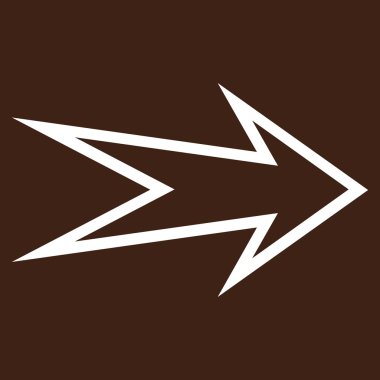 Ok sağ kontur vektör simgesi